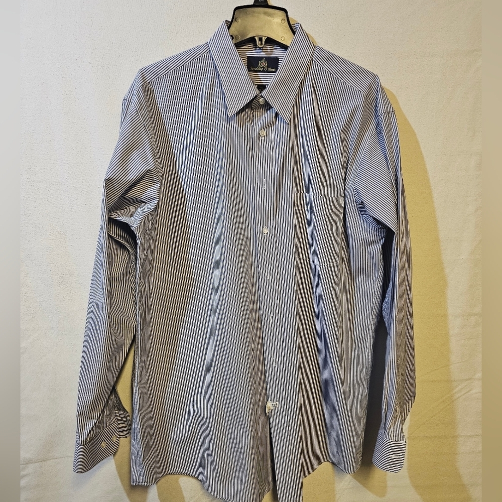 Classic Blue Striped‎ Dress Shirt